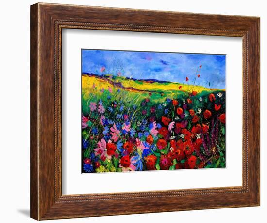 field flowers (poppies, chicorees daisies and many more)-Pol Ledent-Framed Art Print