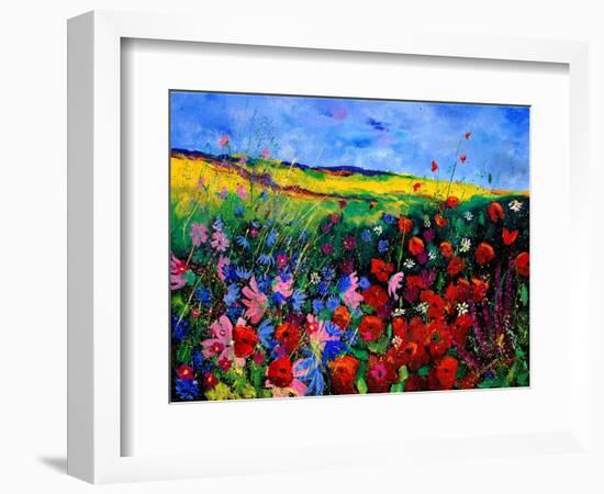 field flowers (poppies, chicorees daisies and many more)-Pol Ledent-Framed Art Print