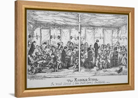 Field Lane Ragged School, Smithfield, City of London, 1850-George Cruikshank-Framed Premier Image Canvas