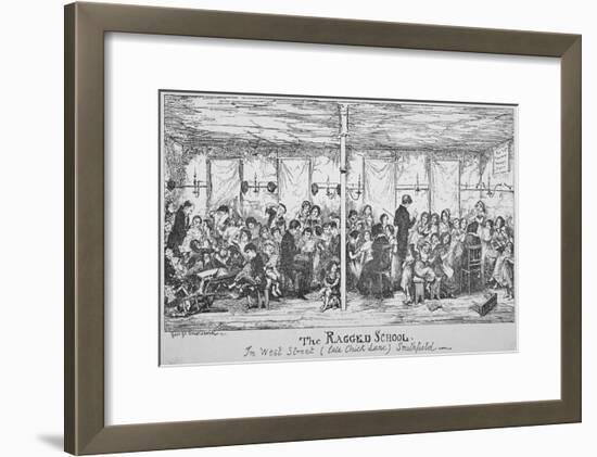 Field Lane Ragged School, Smithfield, City of London, 1850-George Cruikshank-Framed Giclee Print