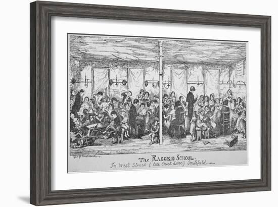 Field Lane Ragged School, Smithfield, City of London, 1850-George Cruikshank-Framed Giclee Print