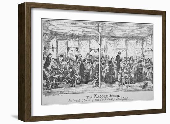 Field Lane Ragged School, Smithfield, City of London, 1850-George Cruikshank-Framed Giclee Print