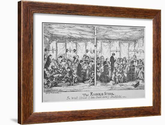 Field Lane Ragged School, Smithfield, City of London, 1850-George Cruikshank-Framed Giclee Print