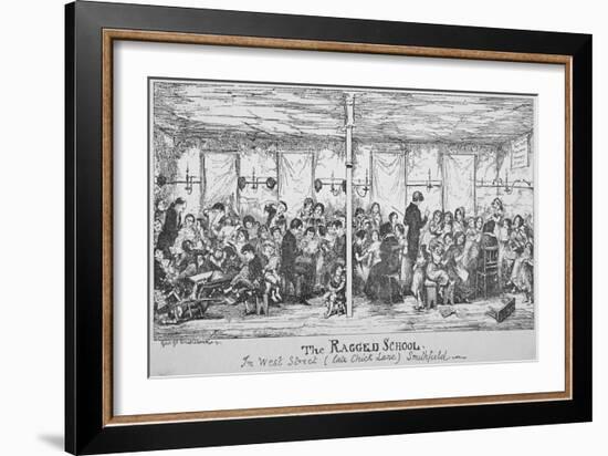 Field Lane Ragged School, Smithfield, City of London, 1850-George Cruikshank-Framed Giclee Print