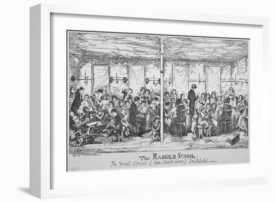 Field Lane Ragged School, Smithfield, City of London, 1850-George Cruikshank-Framed Giclee Print