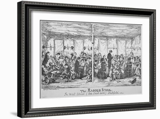 Field Lane Ragged School, Smithfield, City of London, 1850-George Cruikshank-Framed Giclee Print