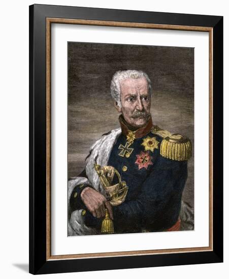 Field Marshal Gebhard Leberecht Von Blucher, Prussian Commander at Waterloo-null-Framed Giclee Print