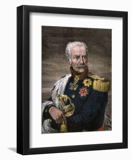Field Marshal Gebhard Leberecht Von Blucher, Prussian Commander at Waterloo-null-Framed Giclee Print