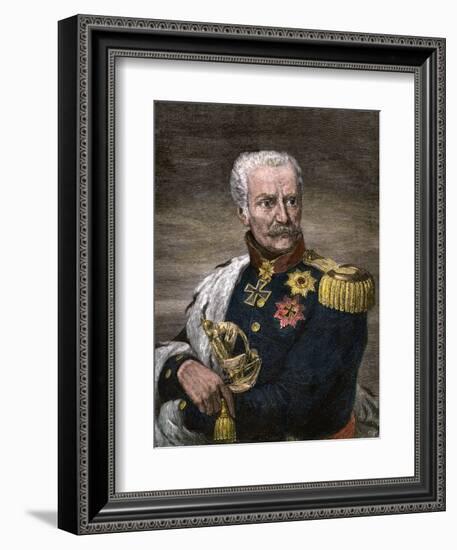 Field Marshal Gebhard Leberecht Von Blucher, Prussian Commander at Waterloo-null-Framed Giclee Print