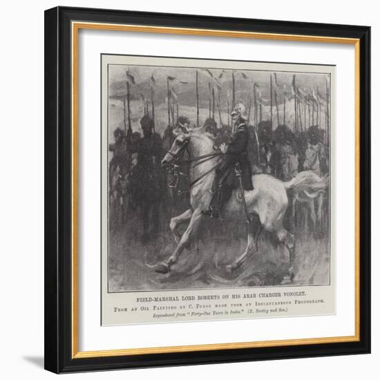 Field-Marshal Lord Roberts on His Arab Charger Vonolet-Charles Wellington Furse-Framed Giclee Print