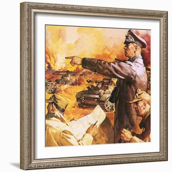 Field Marshal Rommel-English School-Framed Giclee Print