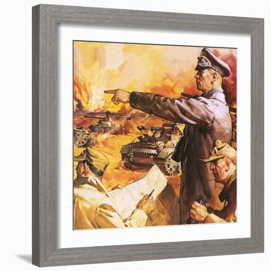 Field Marshal Rommel-English School-Framed Giclee Print