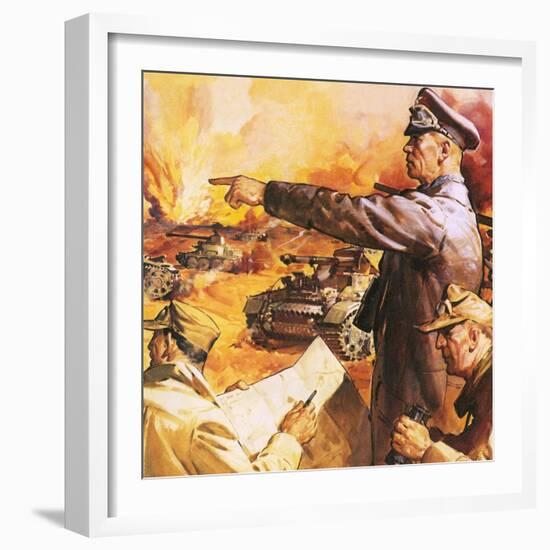 Field Marshal Rommel-English School-Framed Giclee Print