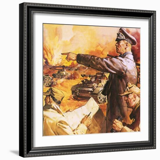 Field Marshal Rommel-English School-Framed Giclee Print