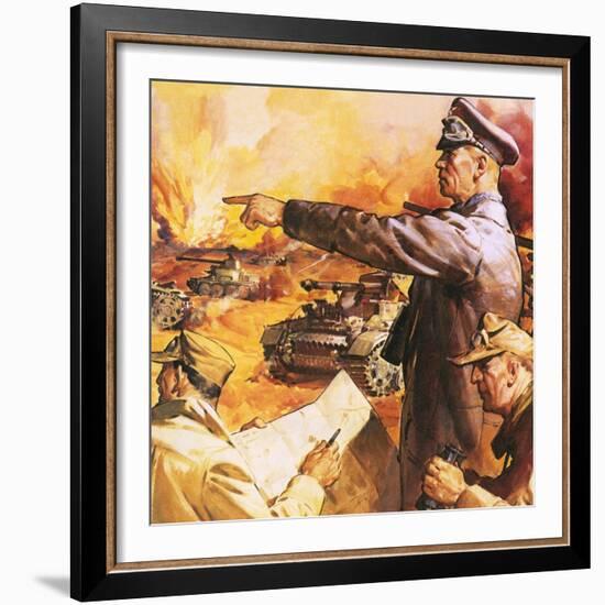 Field Marshal Rommel-English School-Framed Giclee Print