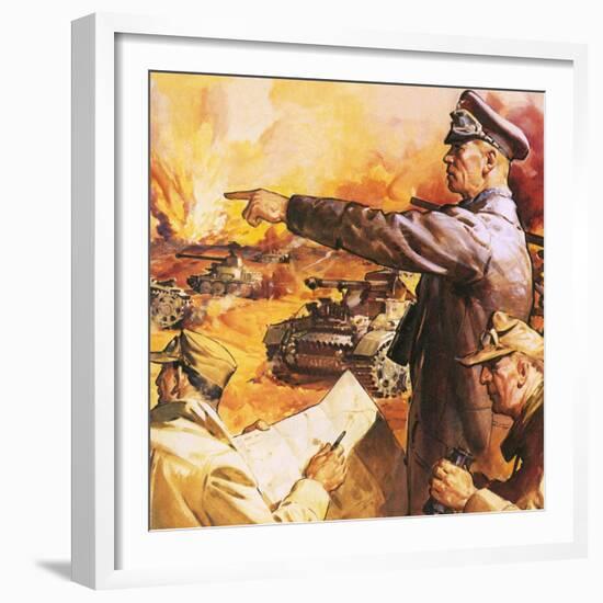 Field Marshal Rommel-English School-Framed Giclee Print