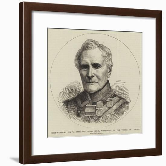 Field-Marshal Sir W Maynard Gomm, Gcb, Constable of the Tower of London-null-Framed Giclee Print