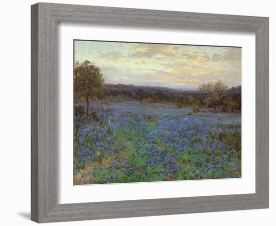 Field of Bluebonnets at Sunset-null-Framed Giclee Print