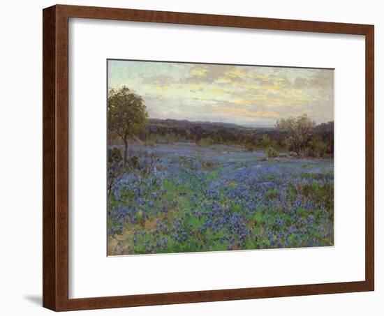 Field of Bluebonnets at Sunset-null-Framed Giclee Print