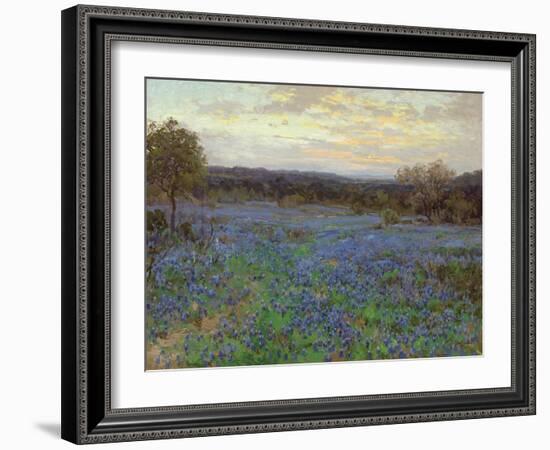 Field of Bluebonnets at Sunset-null-Framed Giclee Print