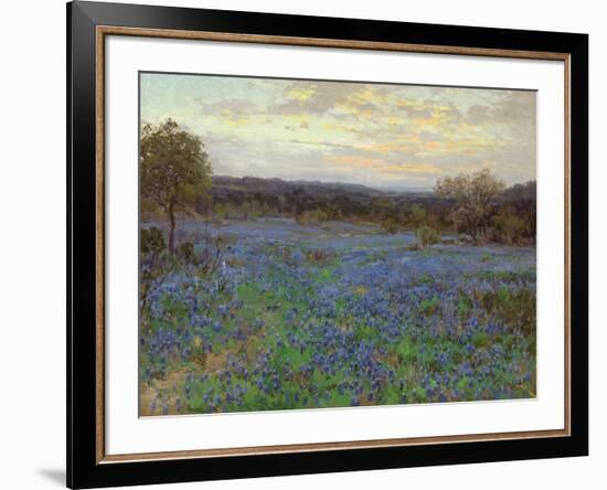 Field of Bluebonnets at Sunset-null-Framed Giclee Print