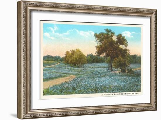 Field of Bluebonnets, Texas-null-Framed Art Print