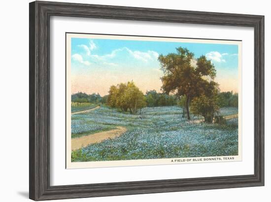 Field of Bluebonnets, Texas-null-Framed Art Print