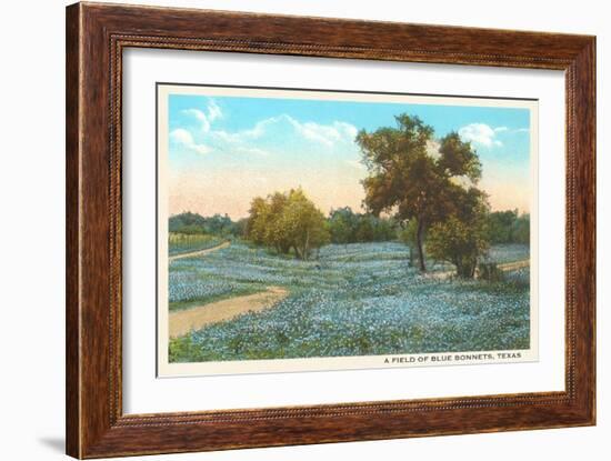 Field of Bluebonnets, Texas-null-Framed Art Print