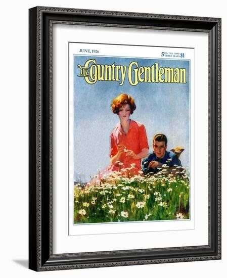 "Field of Dreams," Country Gentleman Cover, June 1, 1926-McClelland Barclay-Framed Giclee Print