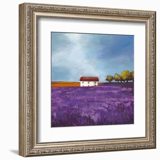 Field of Lavender (Right Detail)-Philip Bloom-Framed Art Print