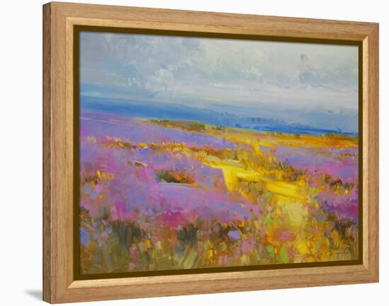 Field of Lavenders 2-Vahe Yeremyan-Framed Stretched Canvas