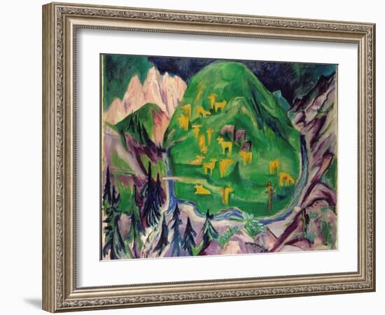 Field of Livestock, 1918-Ernst Ludwig Kirchner-Framed Giclee Print