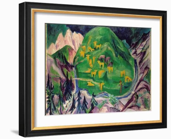 Field of Livestock, 1918-Ernst Ludwig Kirchner-Framed Giclee Print