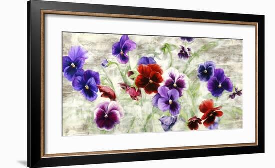 Field of Pansies-Jenny Thomlinson-Framed Art Print