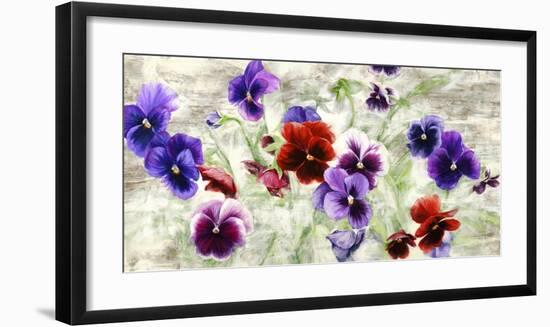 Field of Pansies-Jenny Thomlinson-Framed Art Print