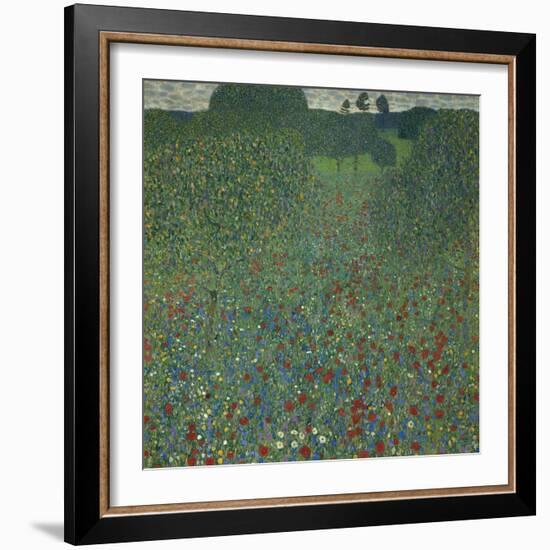 Field of Poppies, 1907-Gustav Klimt-Framed Giclee Print