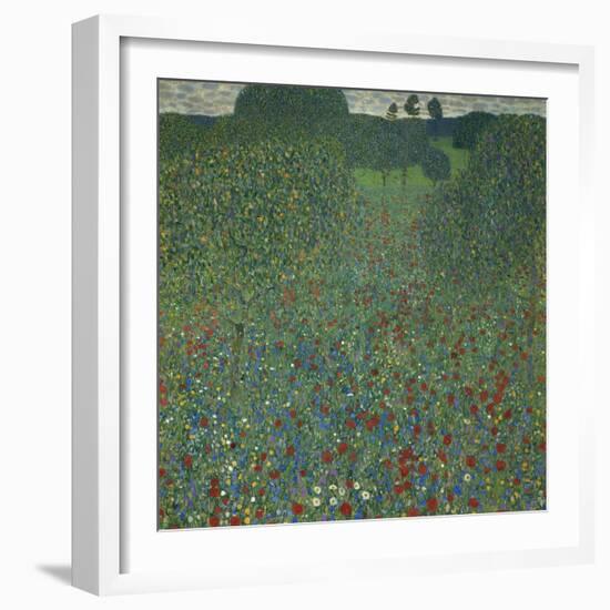 Field of Poppies, 1907-Gustav Klimt-Framed Giclee Print