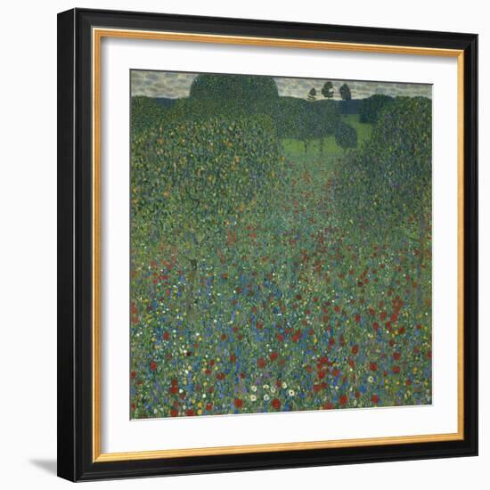 Field of Poppies, 1907-Gustav Klimt-Framed Giclee Print