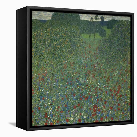 Field of Poppies, 1907-Gustav Klimt-Framed Premier Image Canvas