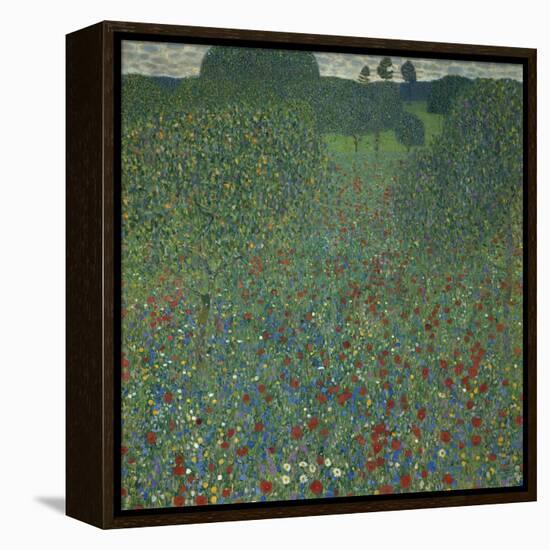 Field of Poppies, 1907-Gustav Klimt-Framed Premier Image Canvas