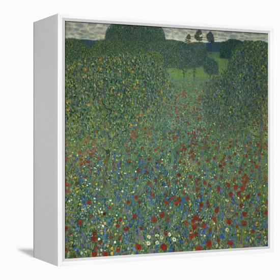 Field of Poppies, 1907-Gustav Klimt-Framed Premier Image Canvas