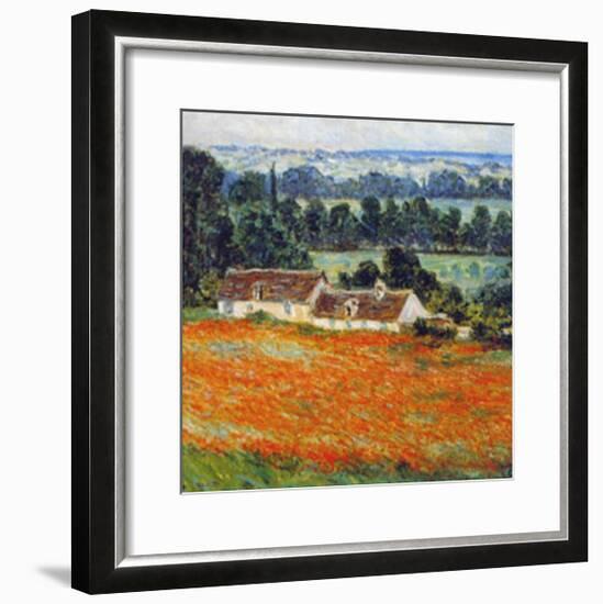 Field of Poppies at Giverny-Claude Monet-Framed Art Print