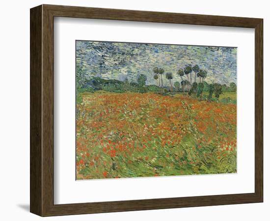 Field of Poppies, Auvers-Sur-Oise, 1890-Vincent van Gogh-Framed Giclee Print