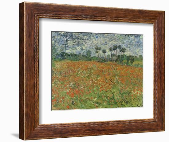 Field of Poppies, Auvers-Sur-Oise, 1890-Vincent van Gogh-Framed Giclee Print