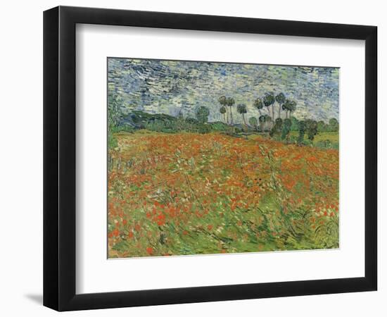 Field of Poppies, Auvers-Sur-Oise, 1890-Vincent van Gogh-Framed Giclee Print