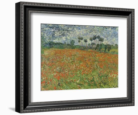 Field of Poppies, Auvers-Sur-Oise, 1890-Vincent van Gogh-Framed Giclee Print