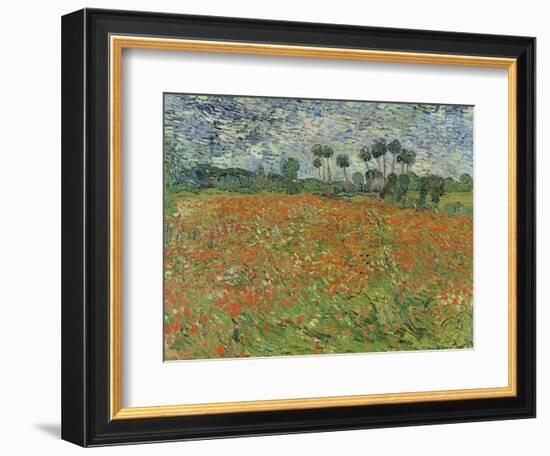 Field of Poppies, Auvers-Sur-Oise, 1890-Vincent van Gogh-Framed Giclee Print