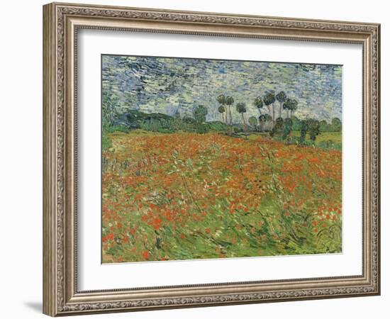 Field of Poppies, Auvers-Sur-Oise, 1890-Vincent van Gogh-Framed Giclee Print