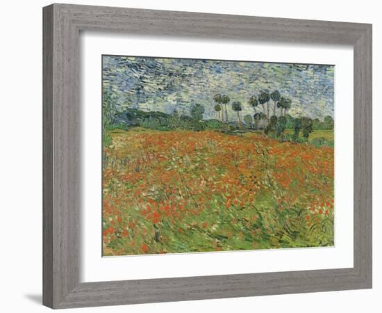 Field of Poppies, Auvers-Sur-Oise, 1890-Vincent van Gogh-Framed Giclee Print