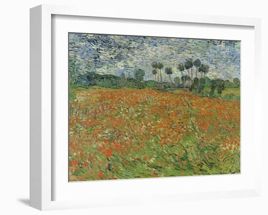 Field of Poppies, Auvers-Sur-Oise, 1890-Vincent van Gogh-Framed Giclee Print